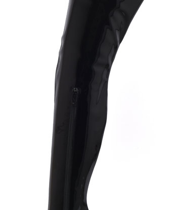 Sanctum Shoes Hoge Italiaanse lieslaarzen GAIA met naaldhakken in echt lakleer