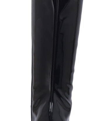 Sanctum High Italian knee boots GAIA with stiletto heels in genuine patent leather