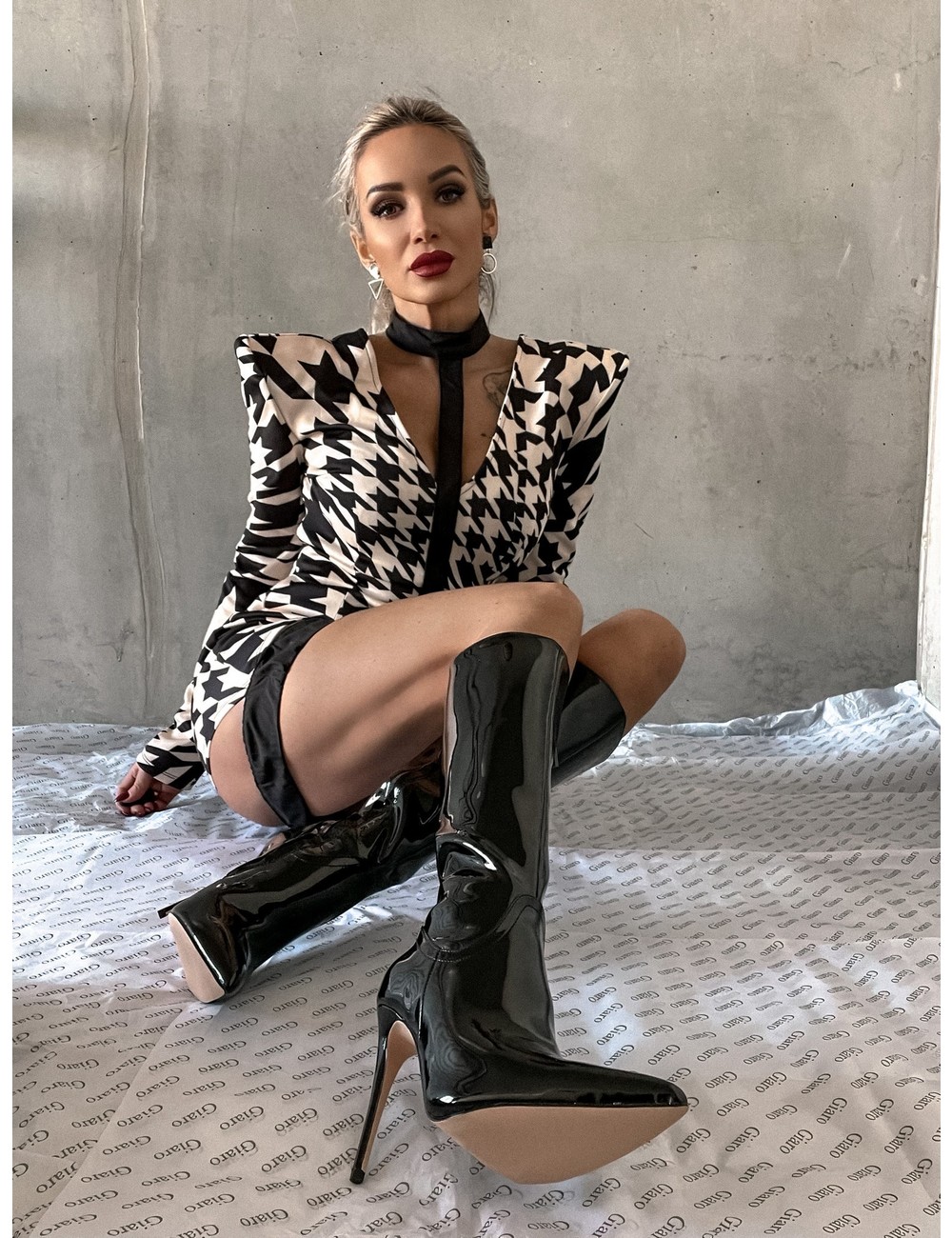 Giaro Gabriela in den Giaro Mila Kniestiefeln in Black Shiny