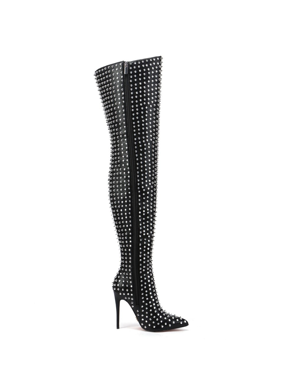 Giaro Giaro TINDRA BLACK/SILVER THIGH BOOTS