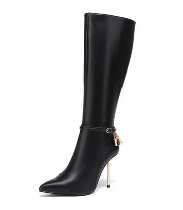 Giaro Giaro LEANDRA BLACK MATTE KNEE BOOTS