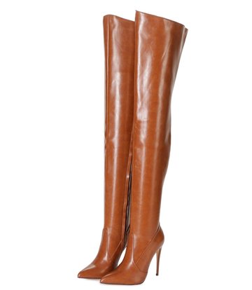 Giaro ARABELLA | BROWN MATTE | THIGH BOOTS | Italian Style