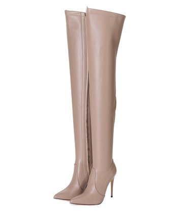 Giaro ARABELLA TAUPE MATTE THIGH BOOTS Bootilicious style - Shoebidoo ...