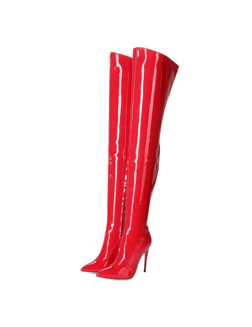 Giaro ARABELLA | RED SHINY | THIGH BOOTS | Italian Style