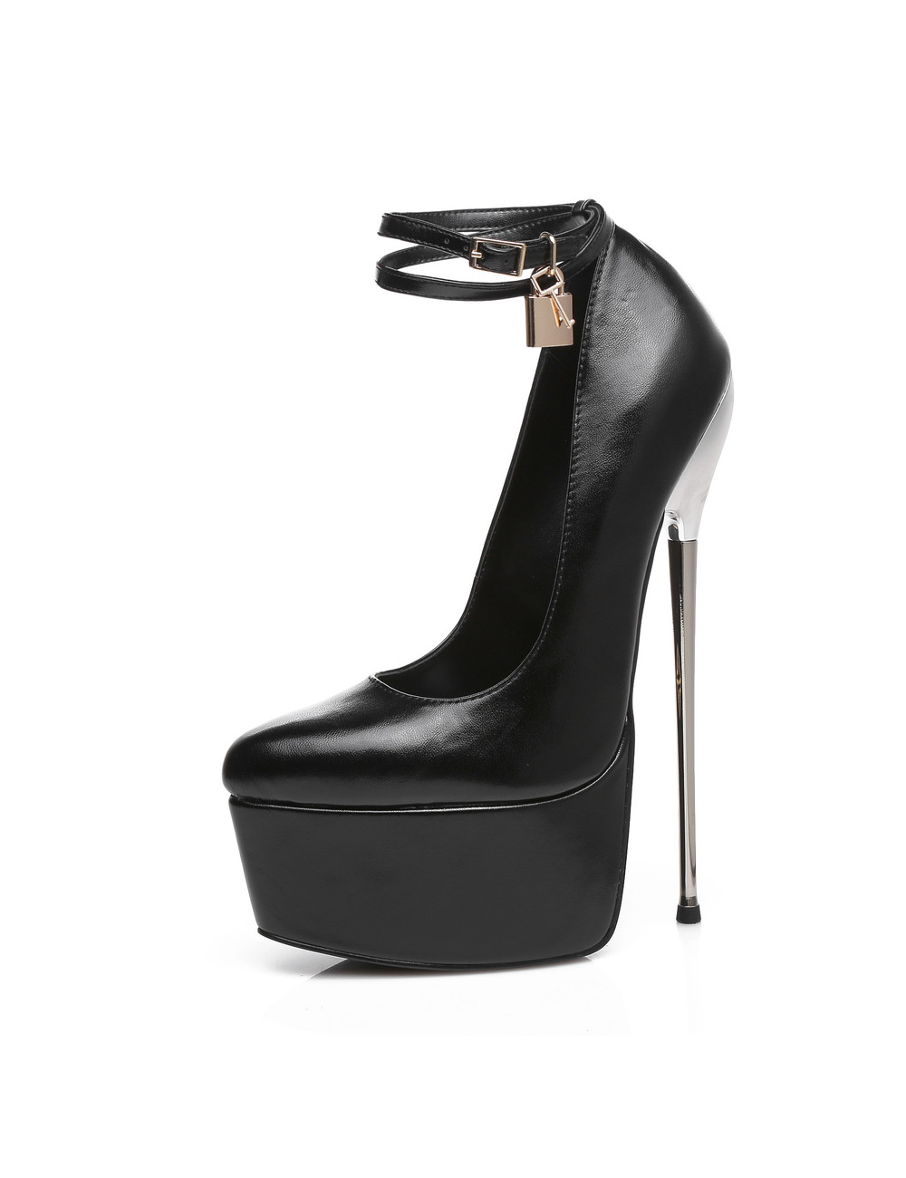 SLICK Zwarte ESSENCE Giaro SLICK platform pumps met slot enkelbandjes