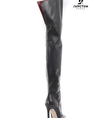 Sanctum Shoes Hohe italienische THIGH Stiefel VESTA mit Stilettoabsatz aus echtem Leder
