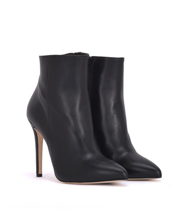Sanctum Shoes Hoge Italiaanse enkellaarzen VESTA-10 met naaldhakken in echt leer