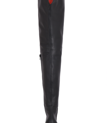 Crotch high boots with 10cm heels in real leather - Shoebidoo Shoes ...