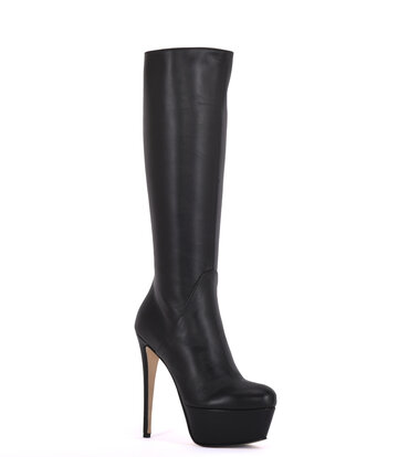 Sanctum High Italian knee boots ISIS with platform heels in real leather