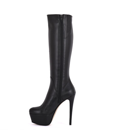 Sanctum High Italian knee boots ISIS with platform heels in real leather