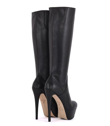 Sanctum High Italian knee boots ISIS with platform heels in real leather