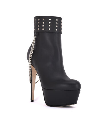 Sanctum Shoes Hoge Italiaanse enkelaarsjes ISIS met platform hakken in echt leer