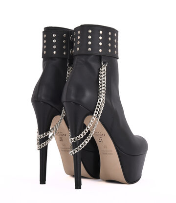 Sanctum Shoes High Italian ankle boots with platform heels in real leather
