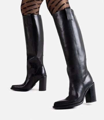 BRONX Shoes BRONX MYA-MAE KNEE BOOTS BLACK LEATHER