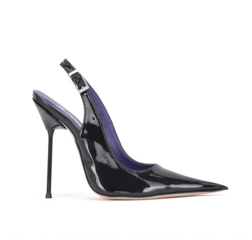 Sanctum Shoes SCARLET POINTY SLINGBACK PUMPS ZWART GLANZEND