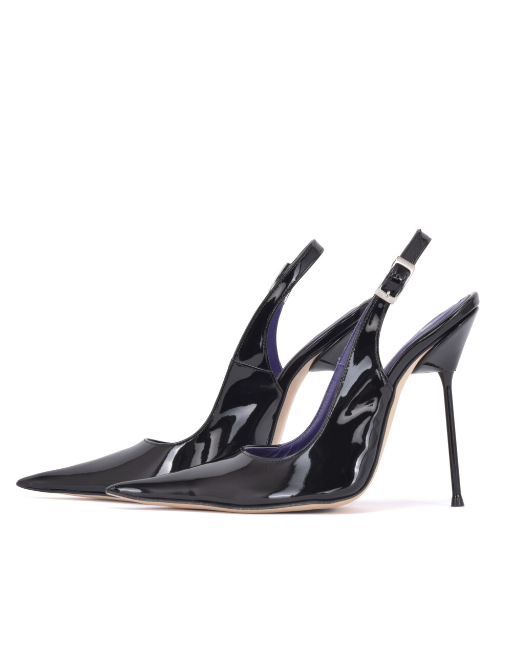 Sanctum Shoes Sanctum SCARLET POINTY SLINGBACK  PUMPS BLACK SHINY