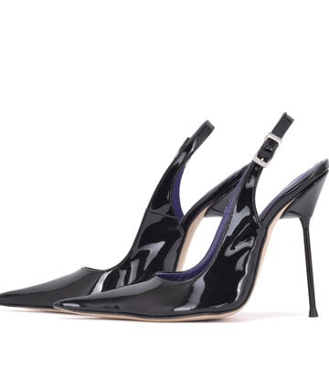 Sanctum Shoes Sanctum SCARLET POINTY SLINGBACK  PUMPS BLACK SHINY