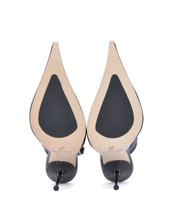 Sanctum Shoes Sanctum SCARLET POINTY SLINGBACK  PUMPS BLACK SHINY
