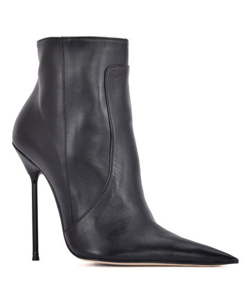 Sanctum Shoes Hoge Italiaanse enkellaarzen ATHENA met metalen hakken