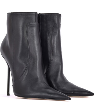 Sanctum Shoes Hoge Italiaanse enkellaarzen ATHENA met metalen hakken