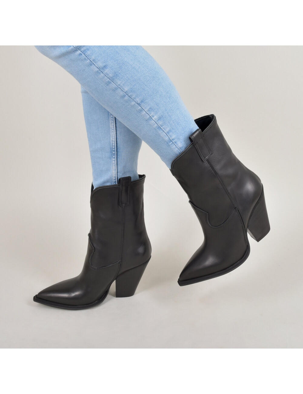 Sanctum Shoes Julie leder Cowboystiefel  High heels