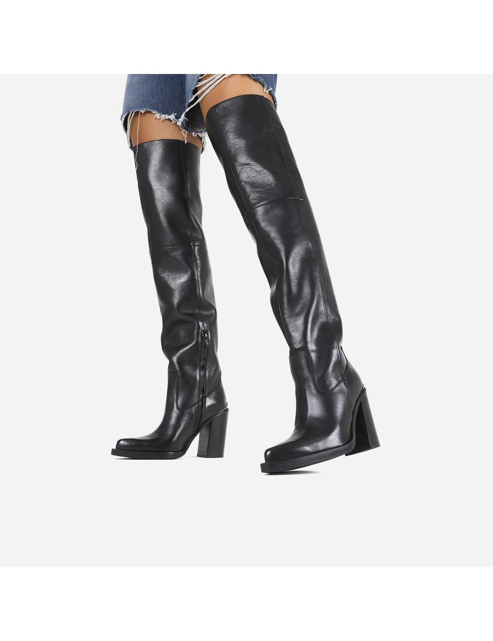 BRONX Shoes BRONX MYA-MAE OVERKNEE BOOTS BLACK