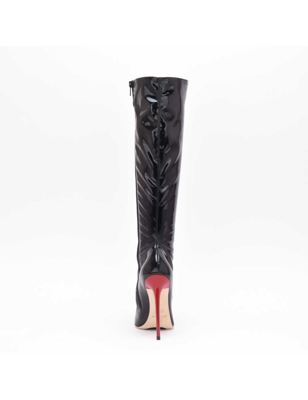 Sanctum Sanctum IRIS LACE-UP KNEE BOOTS BLACK RED SHINY