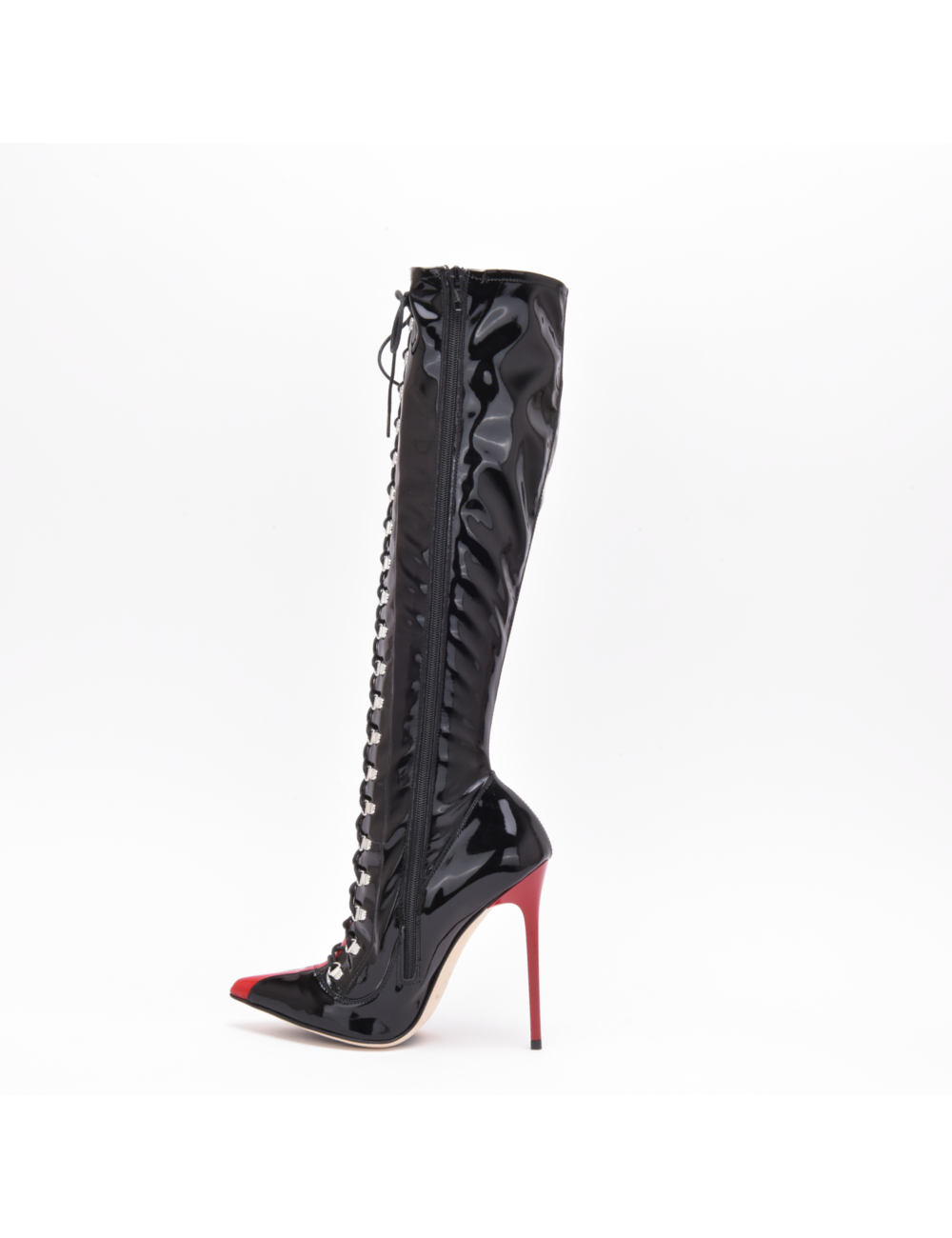 Sanctum Shoes Sanctum IRIS SCHNÜRSTIEFEL SCHWARZ ROT GLÄNZEND