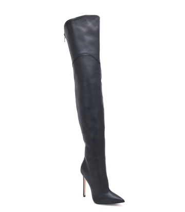 Sanctum Shoes Sanctum MANOUK THIGH BOOTS BLACK NAPPA with STUDS and made with CALFSKIN