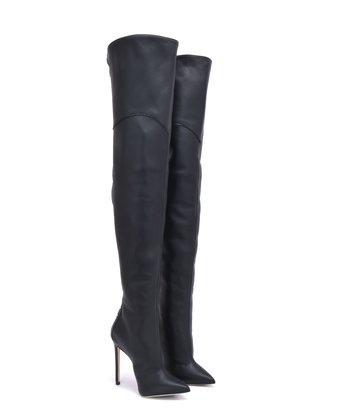 Sanctum Sanctum MANOUK THIGH BOOTS BLACK NAPPA with STUDS and made with CALFSKIN