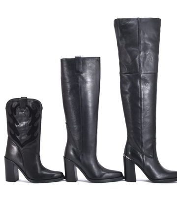 BRONX Shoes BRONX MYA-MAE KNIESTIEFEL SCHWARZES LEDER