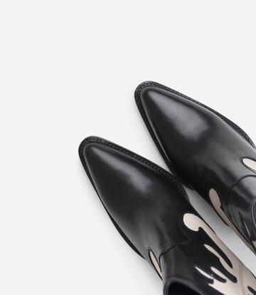 BRONX Shoes BRONX NEW KOLE ANKLE BOOTS BLACK WHITE LEATHER