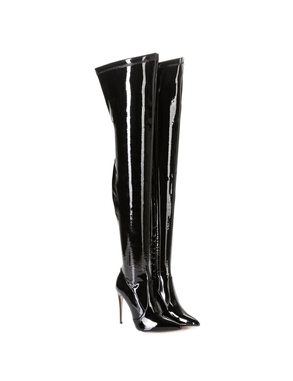 Giaro ARABELLA BLACK SHINY THIGH BOOTS Bootilicious style - Shoebidoo ...