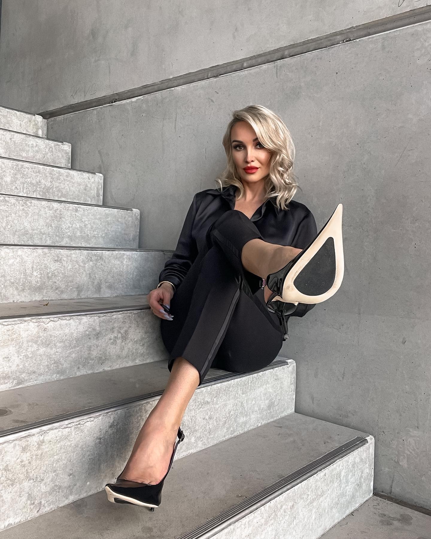 New Look CROSSOVER FRONT STRAP PLATFORM - Sandalen met hoge hak - black/zwart
