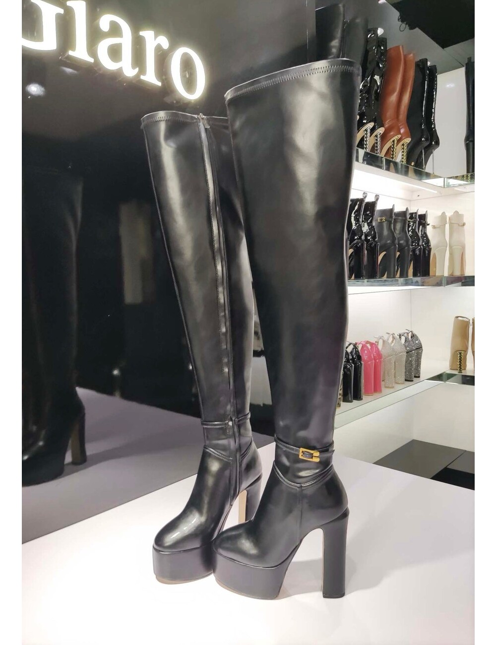 Giaro Giaro BRYANNA | BLACK MATTE | THIGH BOOTS