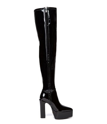 Giaro Giaro SAPHINA | BLACK SHINY | THIGH BOOTS