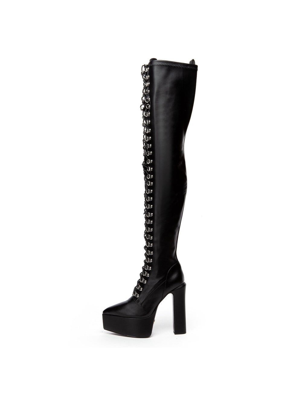 Giaro Giaro SECRETZ | BLACK MATTE | LACED THIGH BOOTS