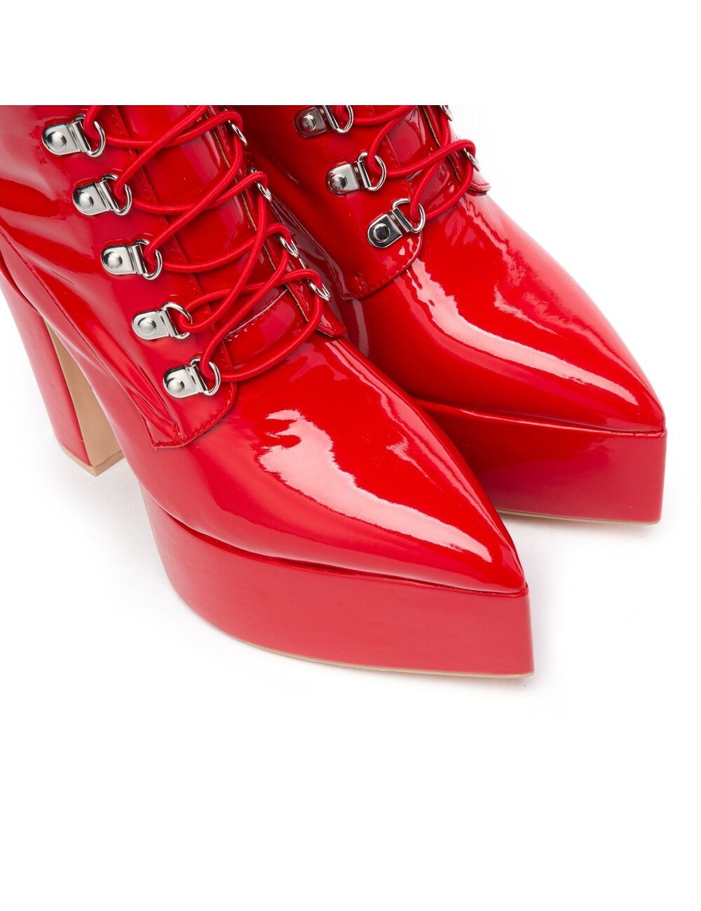 Giaro Giaro SECRETZ | RED SHINY | LACED THIGH BOOTS