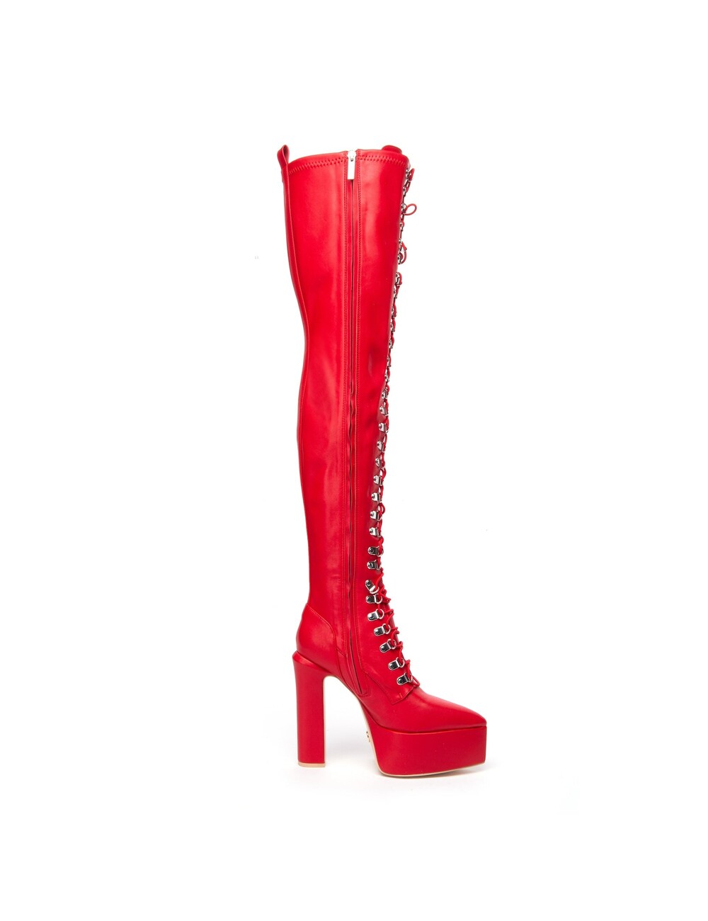 Giaro Giaro SECRETZ | RED MATTE | LACED THIGH BOOTS