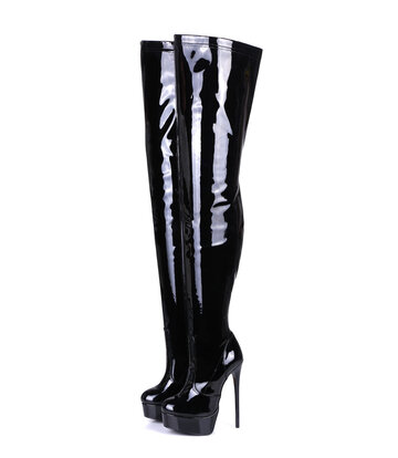 Giaro Black shiny Giaro ultra "Galana" thigh boots
