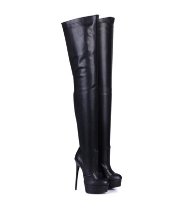 Giaro Black matte Giaro ultra "Galana" thigh boots