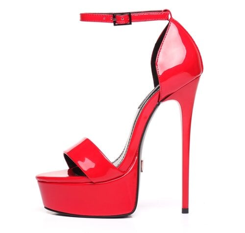 Giaro GALANA 1002 | RED SHINY | PLATFORM SANDALS