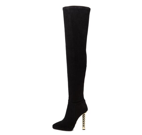 Giaro ALISSA | BLACK VELOUR | THIGH BOOTS