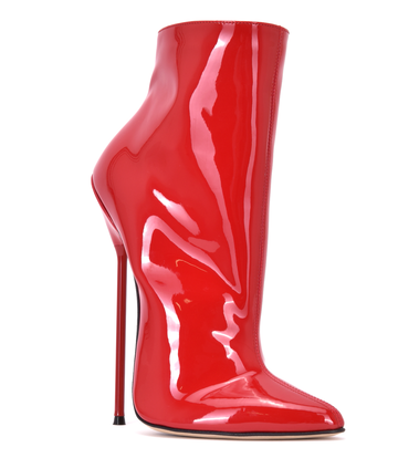 Sanctum Sanctum HOLLY ANKLE BOOTS RED SHINY