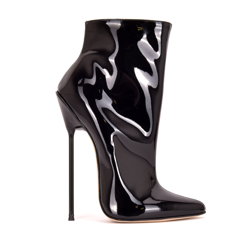 Sanctum Shoes HOLLY STIEFELETTEN SCHWARZ GLÄNZEND