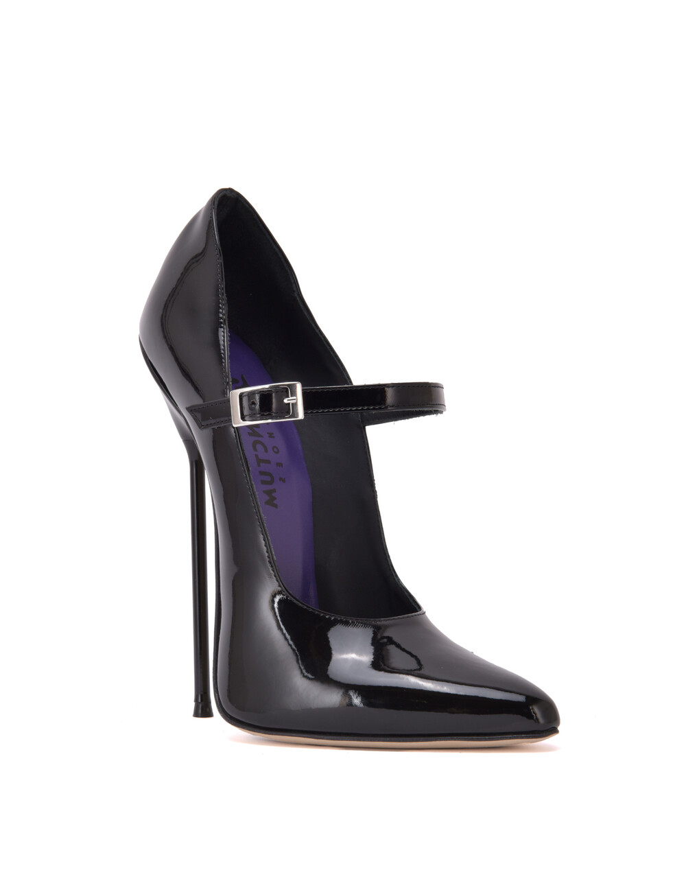 Sanctum Shoes Italienische Pumps TAMARA SCHWARZE GLÄNZENDE RIEMENPUMPS