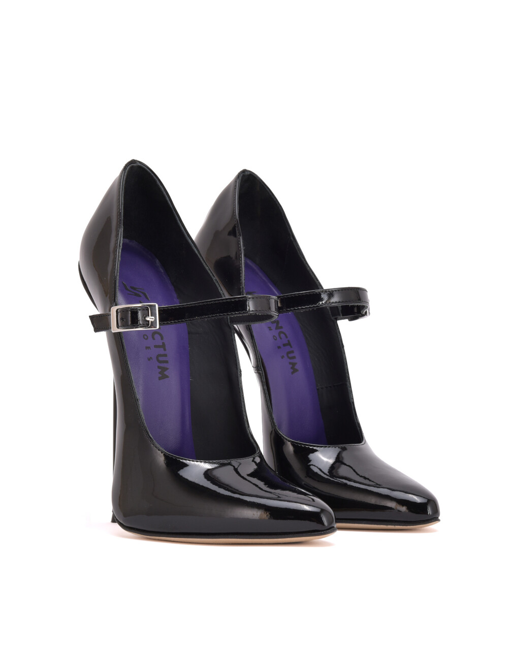 Sanctum Shoes Italienische Pumps TAMARA SCHWARZE GLÄNZENDE RIEMENPUMPS