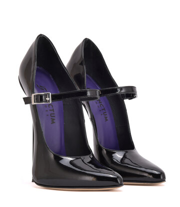 Sanctum Italienische Pumps TAMARA SCHWARZE GLÄNZENDE RIEMENPUMPS