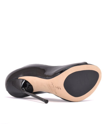 Sanctum Shoes Sanctum Pumps CLAUDINE BLACK SHINY OPEN TOE PUMPS