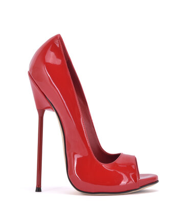 Sanctum Shoes Sanctum Pumps CLAUDINE ROT GLÄNZENDE PUMPS MIT OFFENER ZEHE